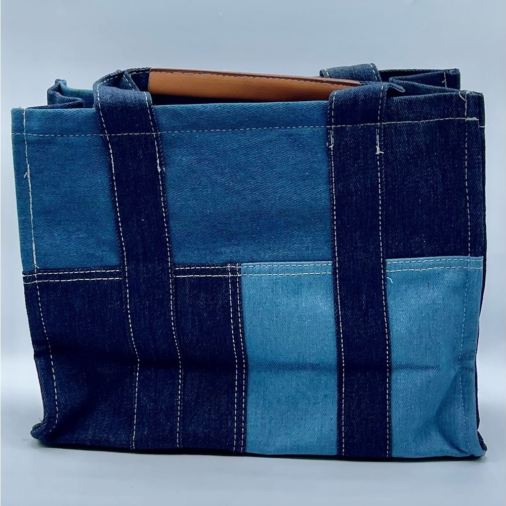 Brand New Denim The Tote Bag Satchel - Picture 5 of 13